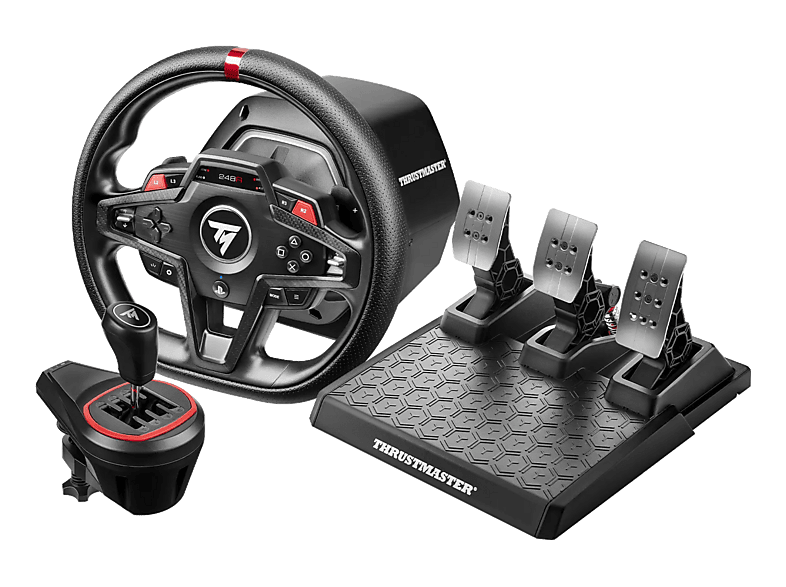 Volante - Thrustmaster T248R Shifter Pack, + Pedales Palanca de cambios, Pantalla a color, Negro