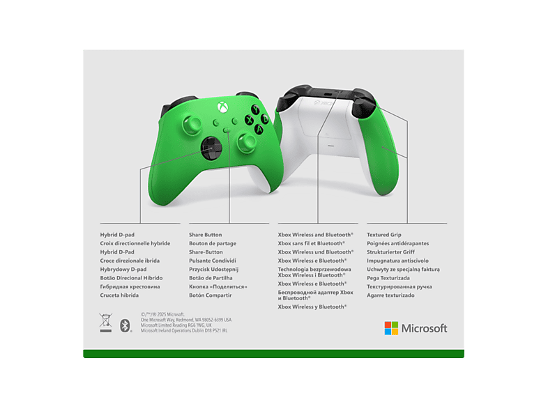 Mando Xbox - Microsoft Inalámbrico Velocity Green, Bluetooth, Para Series X S, One, PC, Android, iOS – imagen 2