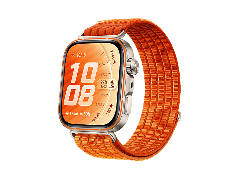 Smartwatch - Huawei Watch Fit 5 Pro, 48.77 mm, Correa 20 7 días Autonomía en Uso Típico, Pantalla AMOLED 1.92", Naranja