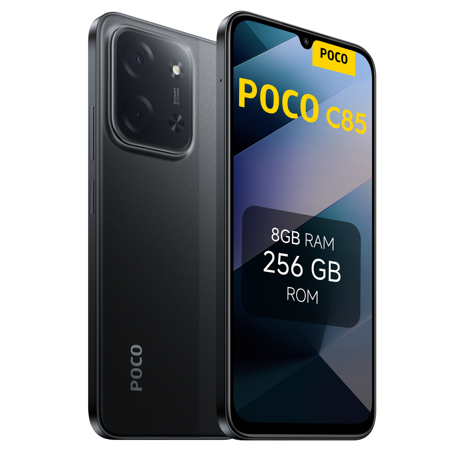 Smartphone POCO C85 negro con 8 GB de RAM y 256 GB de ROM.