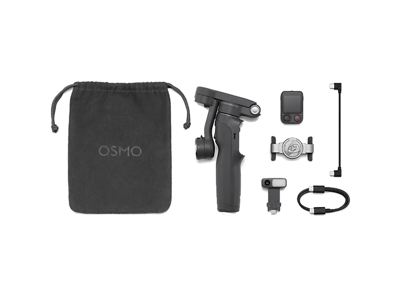 Gimbal - DJI Osmo Mobile 8P Advanced Tracking Combo, Carga máx 300g, 10h Autonomía, Estabilización de Tres Ejes, Gris