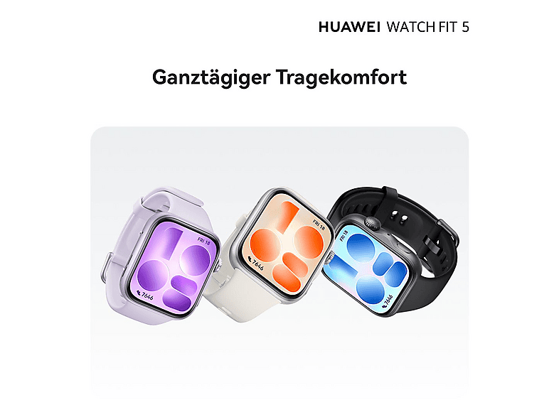 HUAWEI WATCH FIT 5 Smartwatch Fluorelastomer, 130-210 mm, Black