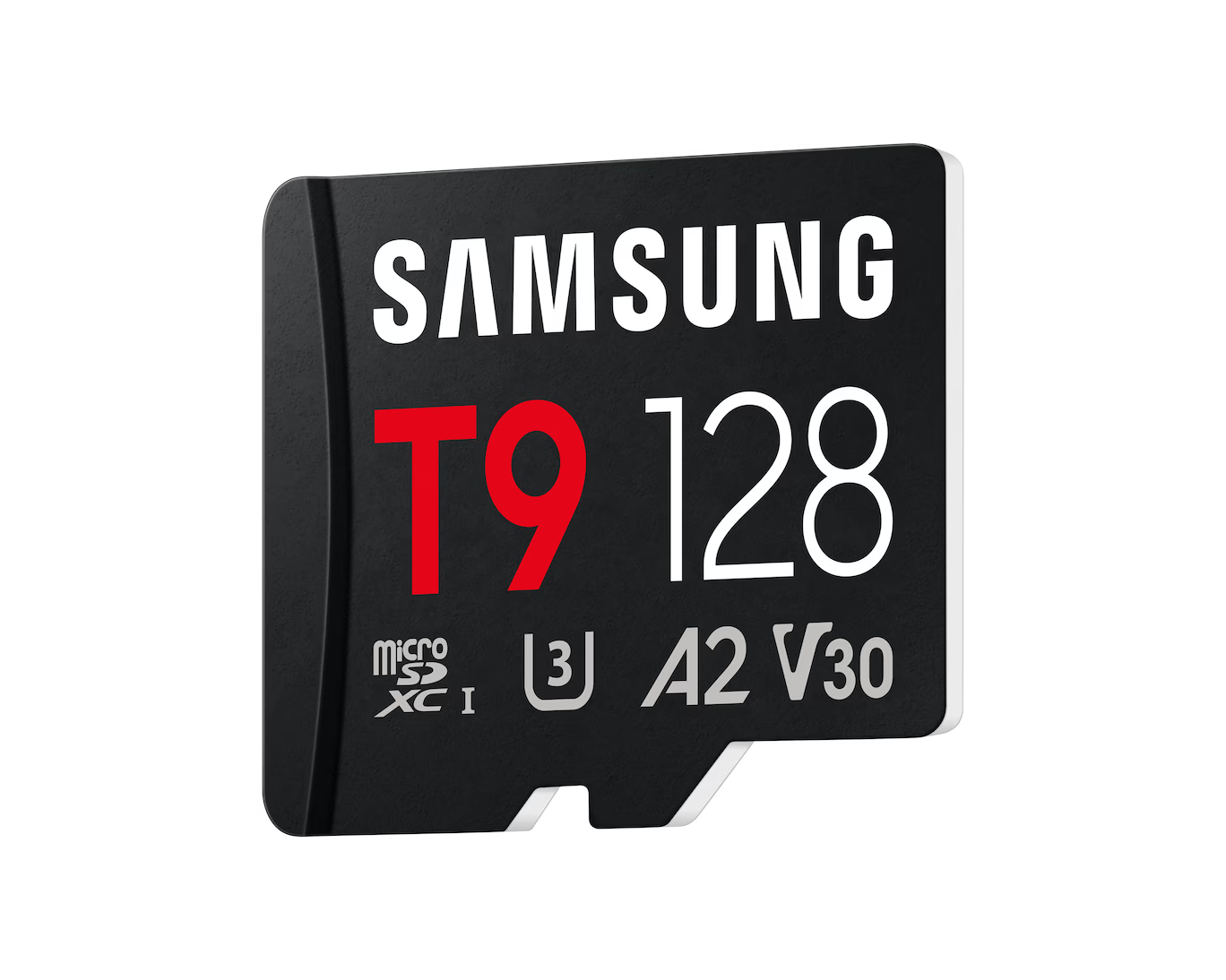 T9 128 etiketli siyah Samsung micro-SD kart ve performans özellikleri.