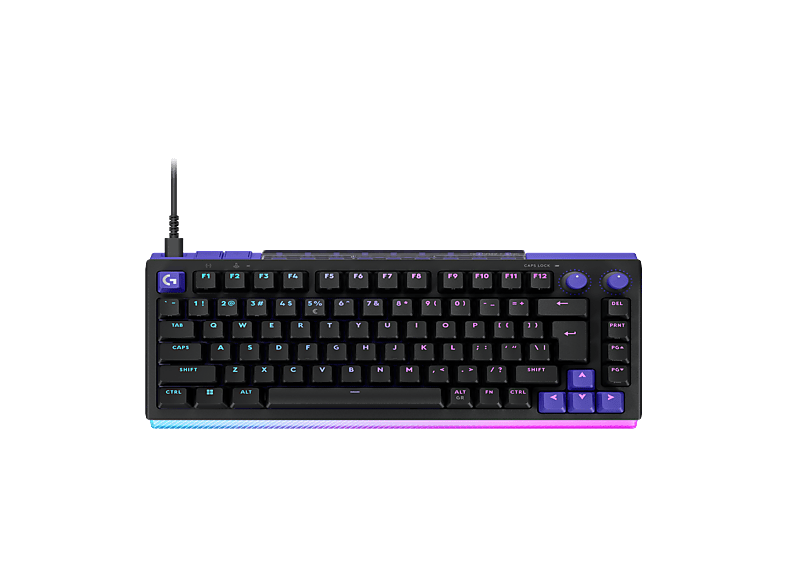 Teclado gaming - Logitech G G512 X 75, Cable, Dual Swap, Mecánico/Analógico TMR intercambiable, Tasa de sondeo 8K, RGB, Personalizable, PC-Mac, Negro