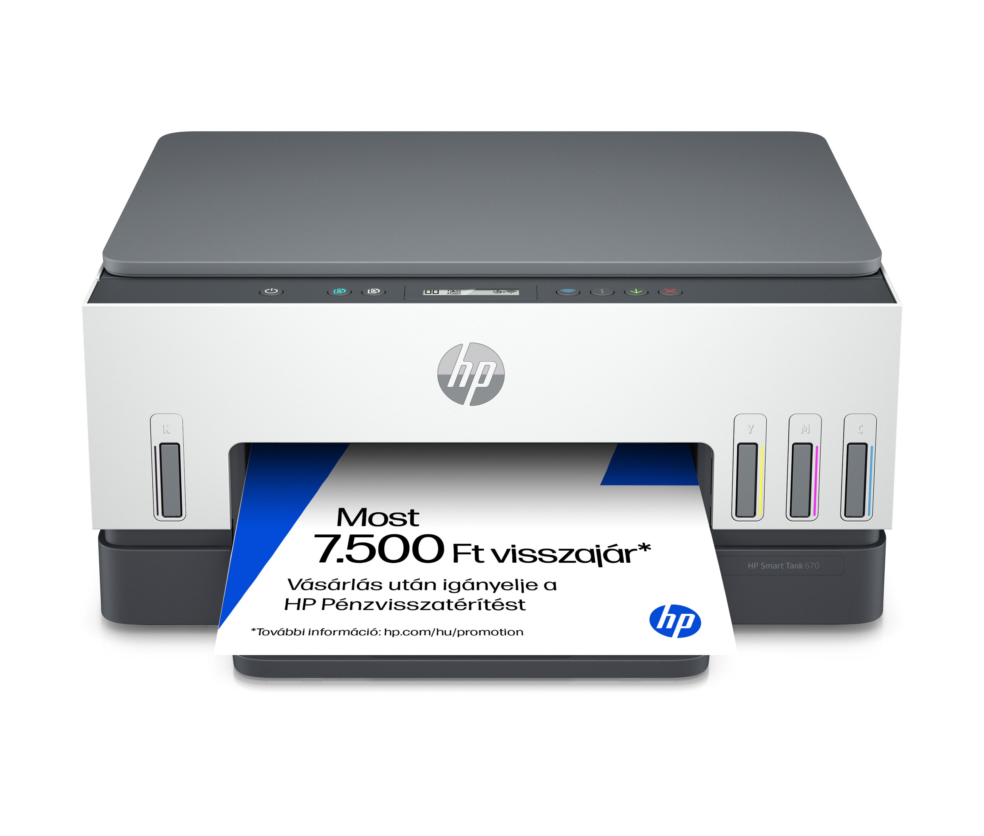 HP SmartTank 670 multifunkciós színes DUPLEX WiFi külső tintatartályos tintasugaras nyomtató (6UU48A)