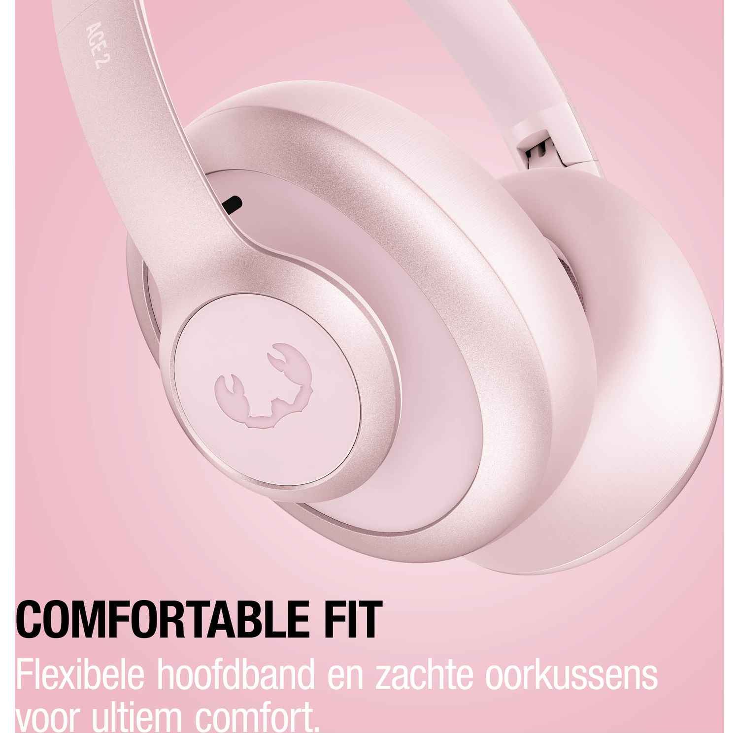 Pink headphones with a stylized logo and 'ACE 2' text.
