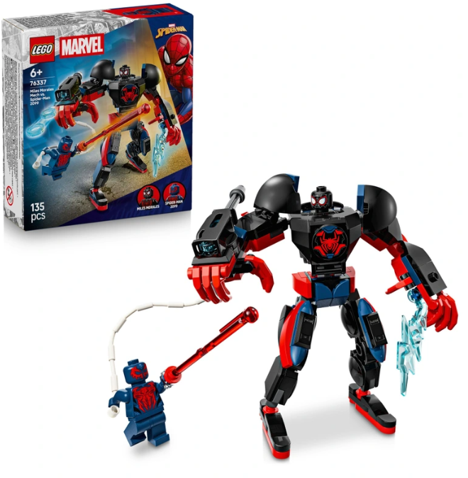 LEGO Marvel Spider-Man Mech vs. Miles Morales Mech mit Zubehör.