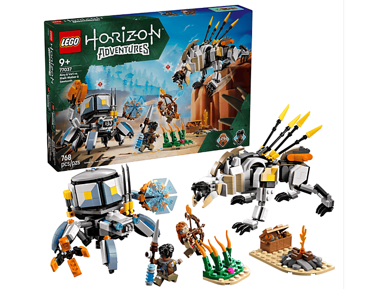 Lego Horizon: 77037 Aloy und Varl vs. Panzerwanderer und Sägezahn Bausatz