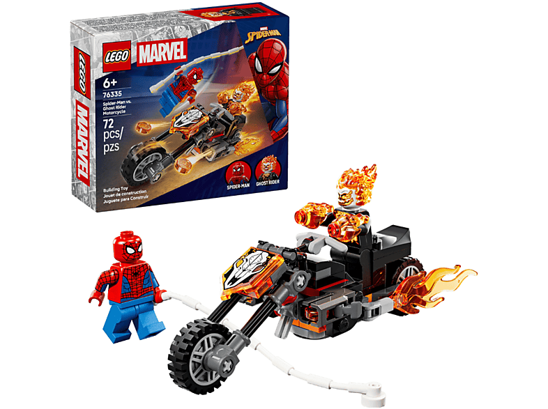 Lego Marvel: 76335 Spider-Man vs. Ghost Rider auf seinem Motorrad Bausatz