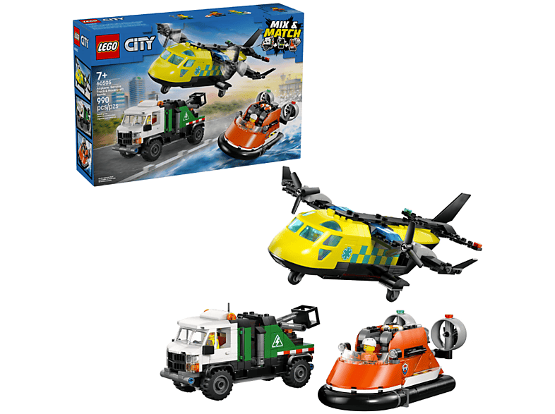Lego City: 60505 Kombinationsset mit Flugzeug, Wartungsfahrzeug und Luftkissenboot Bausatz