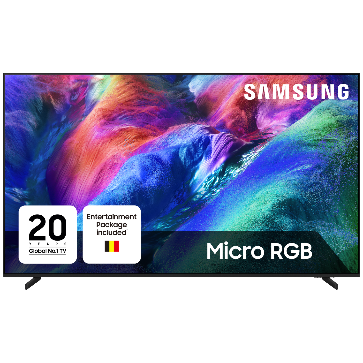 Samsung TV displaying vibrant colors, 