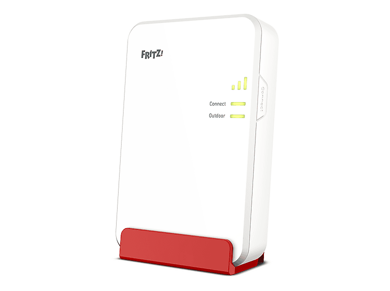 AVM FRITZ!Repeater 1610 Outdoor, Wi-Fi 6, für den Außen- und Innenbereich, Weiß/Rot; WLAN Mesh-Repeater