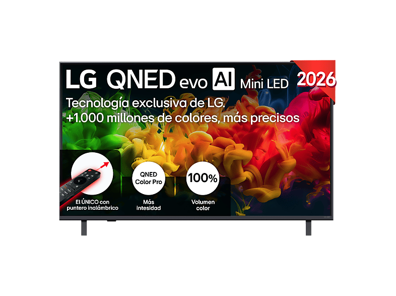 TV QNED Mini LED 50" - LG 50QNED81B6C, UHD 4K, Procesador Inteligente α7 AI Processor 4K Gen9, Smart TV, DVB-T2 (H.265), Negro