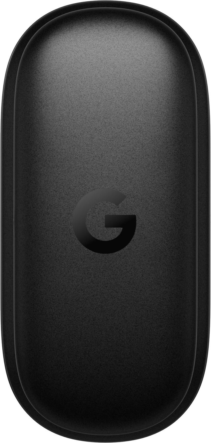 Custodia di ricarica nera ovale con logo Google.