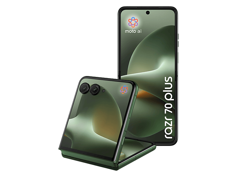 Móvil - motorola razr 70 plus, PANTONE Mountain View, 512GB, 12GB RAM, 6.9" Extreme AMOLED, Snapdragon 8s Gen 3 Mobile Platform, 4500 mAh