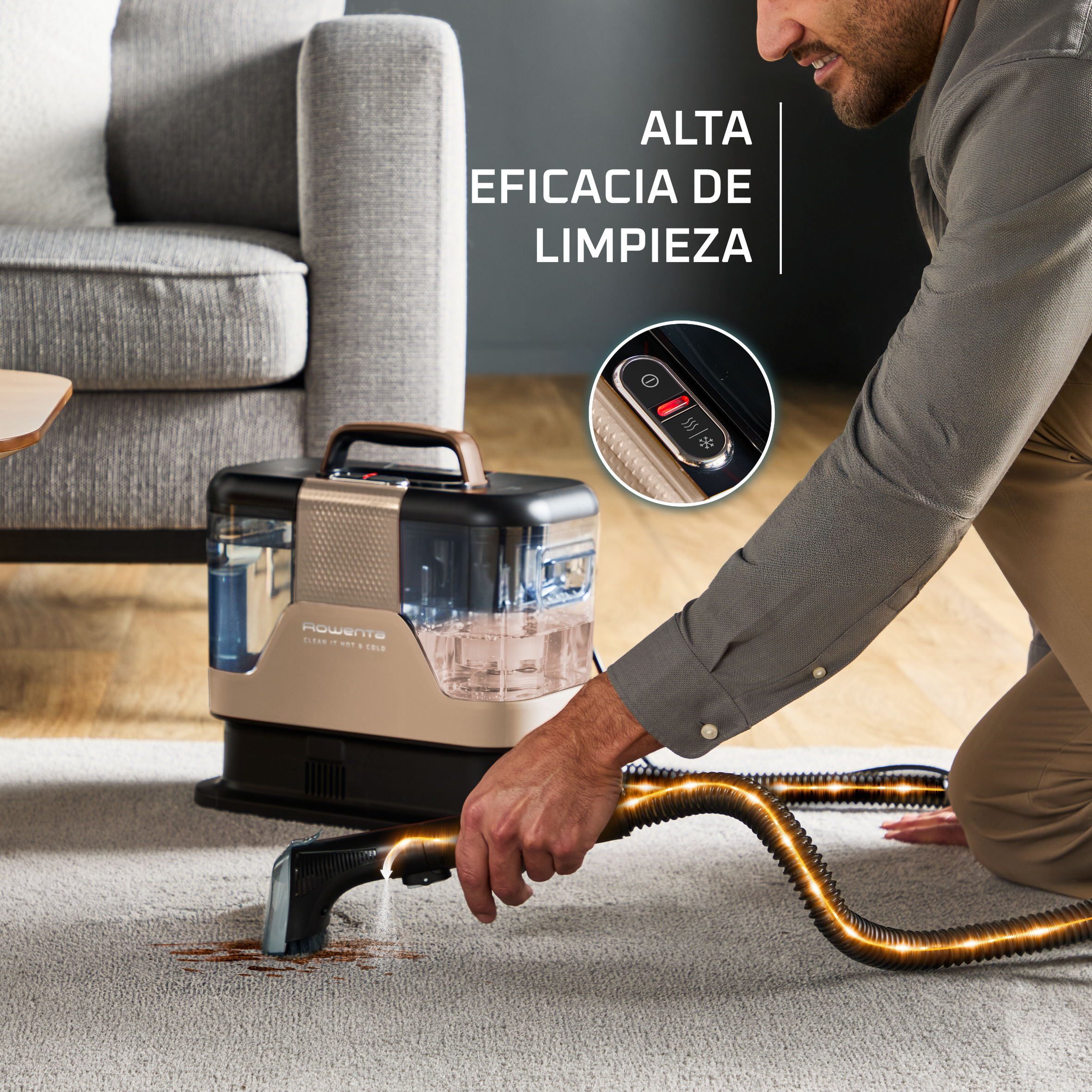 Alta eficacia de limpieza.