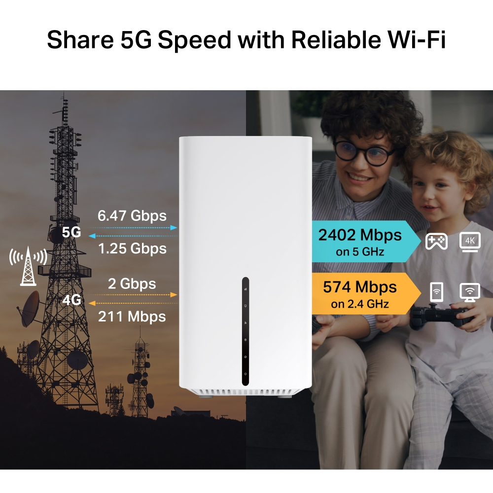 Anya és gyermek videójátékokat játszanak. 5G/4G sebességek láthatók.