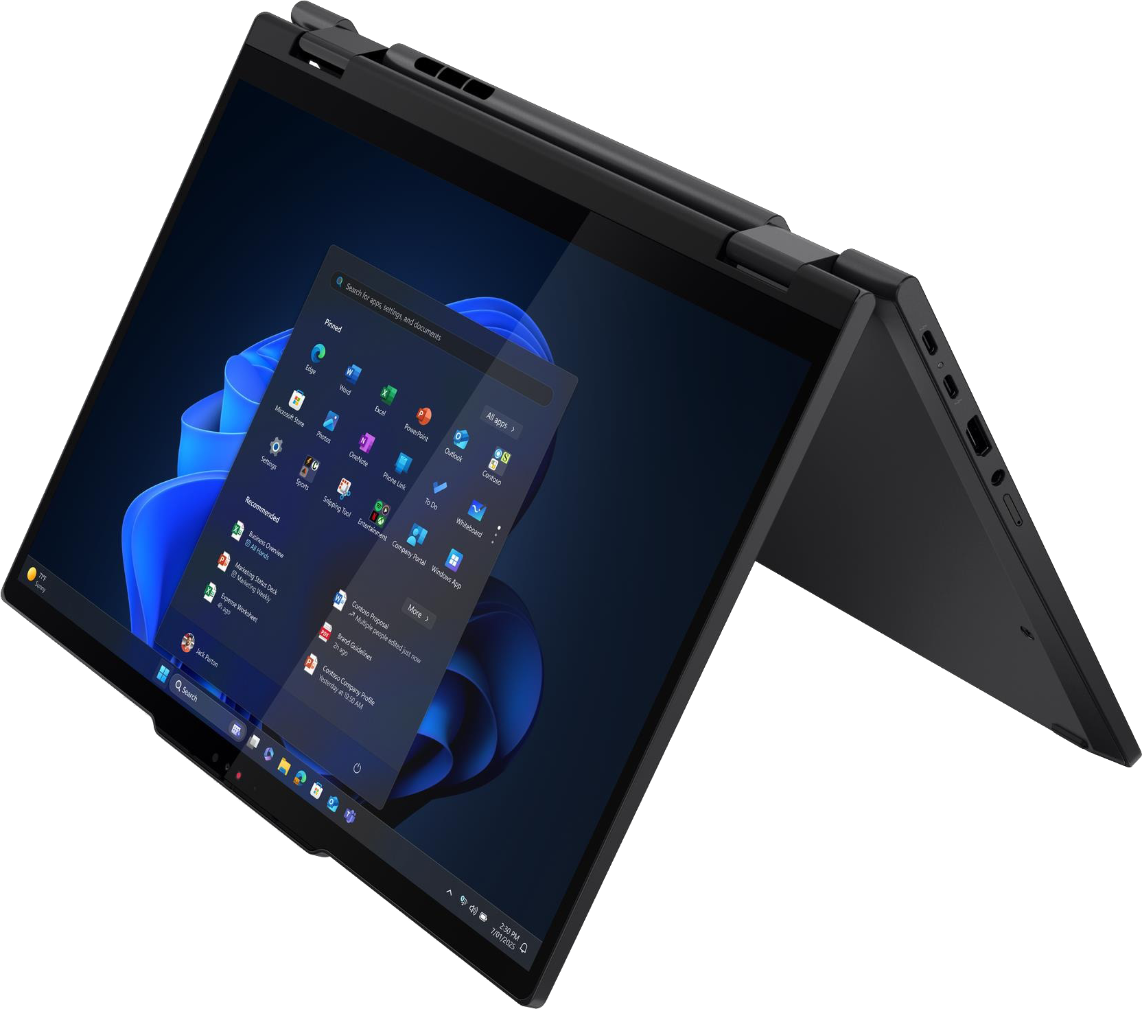LENOVO ThinkPad T14s 2-in-1 Gen 1 21R3004KHV 2in1 eszköz (14" WUXGA Touch/Core Ultra 7/32GB/1024 GB SSD/Win11P)