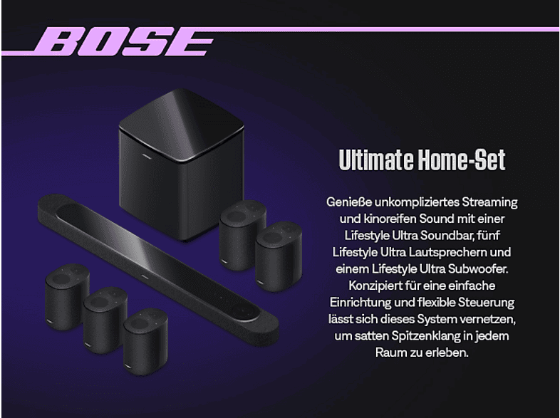 BOSE Lifestyle Ultra Soundbar Black bei MediaMarkt