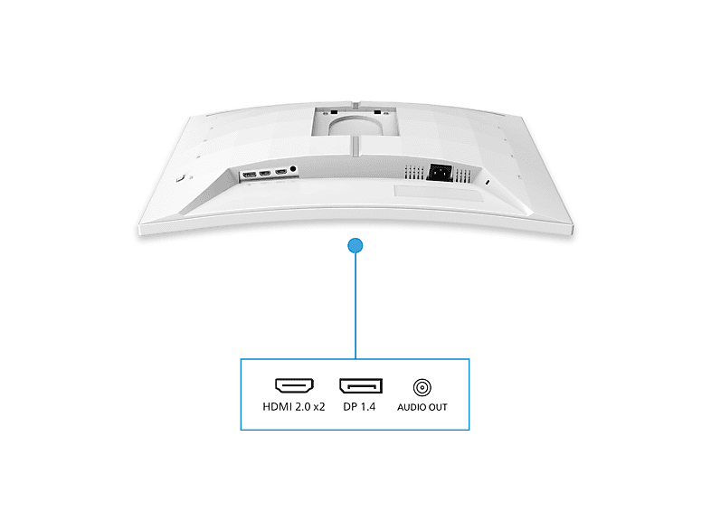 PHILIPS 27M2C5501/00 27 Zoll Gaming Monitor, QHD, 1 ms Reaktionszeit, 300 cd/m², 180 Hz, Weiß — Foto 4 von 5