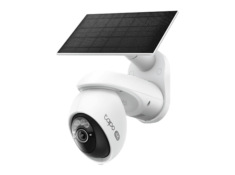 Cámara de vigilancia IP - TP-Link TC92 KIT, UHD 4K, Wi-Fi Solar con batería recargable y Detección IA, Función visión nocturna, Blanco
