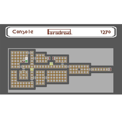 Un mapa de juego con estructuras de cuadrícula y pocos elementos de color.