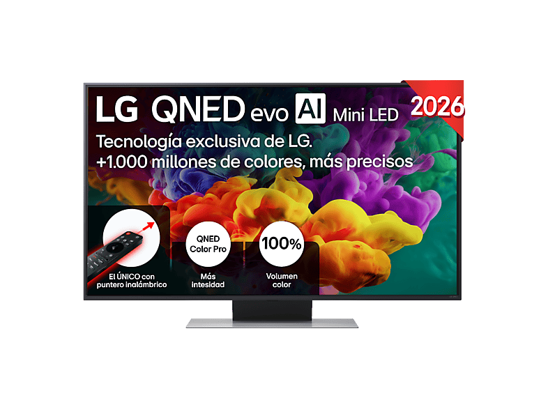 TV QNED Mini LED 50" - LG 50QNED86B6B, UHD 4K, Procesador Inteligente α8 AI Processor 4K Gen3, Smart TV, DVB-T2 (H.265), Negro