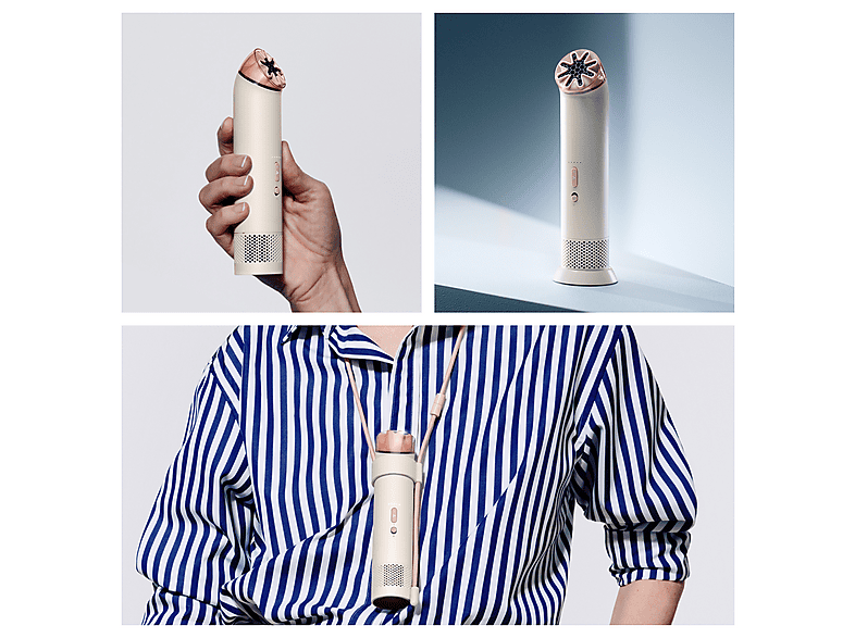 Mini ventilador - Dyson HushJet™ Cool, 3 en 1, Bateria, Carga USB-C, Potencia 40 W, 5 Velocidades+ modo Boost, Carnelian/Sky – imagen 2