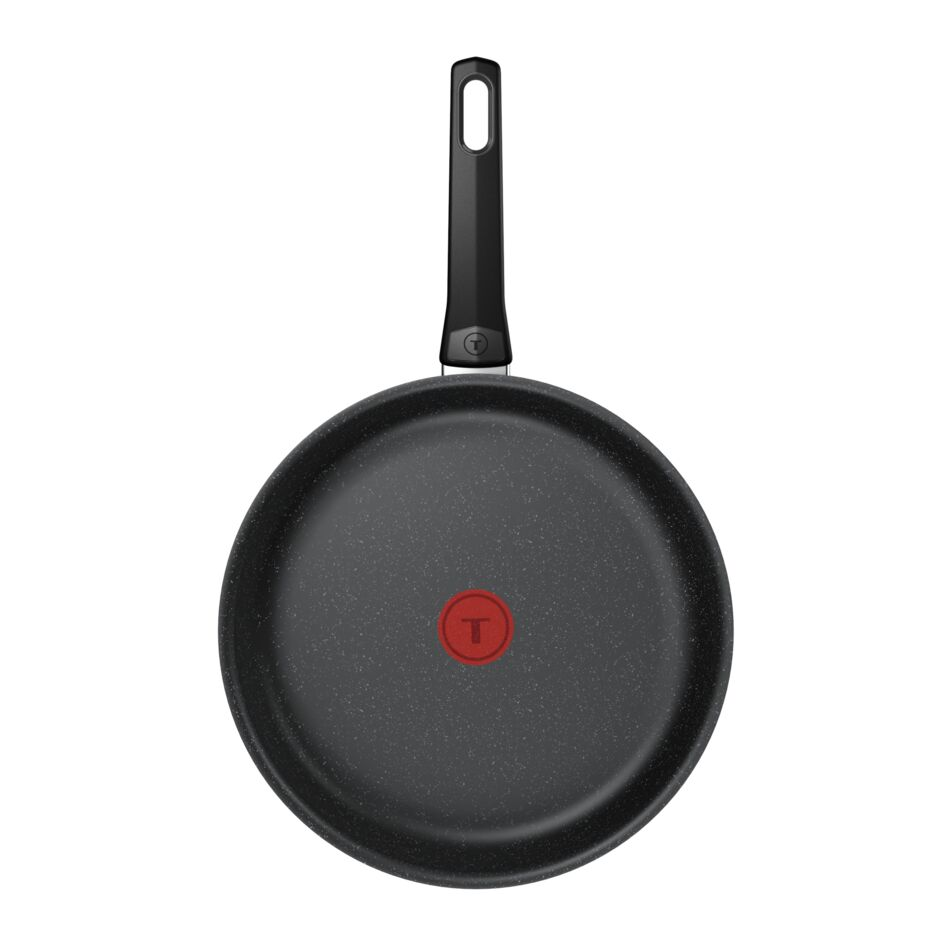 Siyah saplı gri tava ve kırmızı Thermosignal logosu.