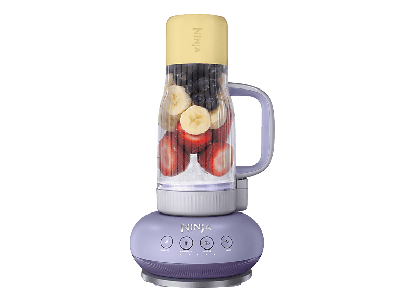NINJA BlendBoss To-Go Standmixer Lavendel/Gelb (1100 W, 710 ml)