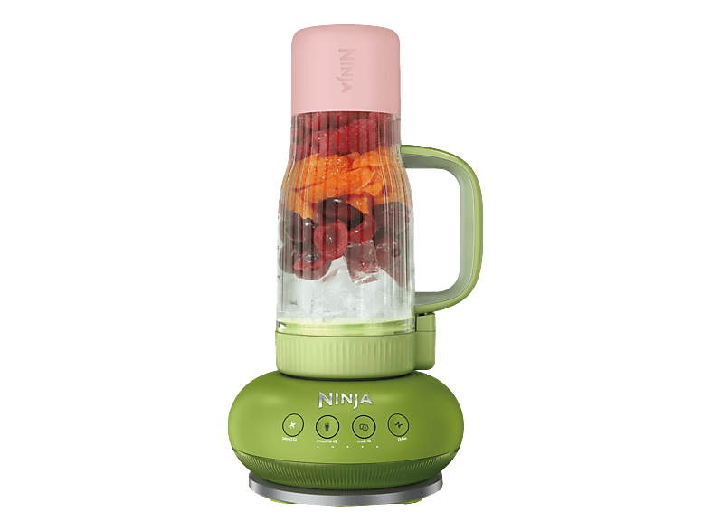 NINJA BlendBoss To-Go Standmixer Grün/Pink (1100 W, 710 ml)