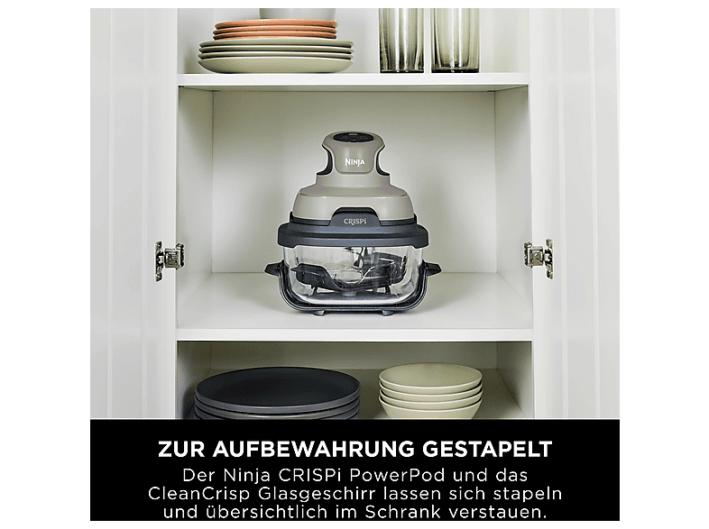 NINJA Crispi 4-in-1 Heissluftfritteuse, Stone Grey