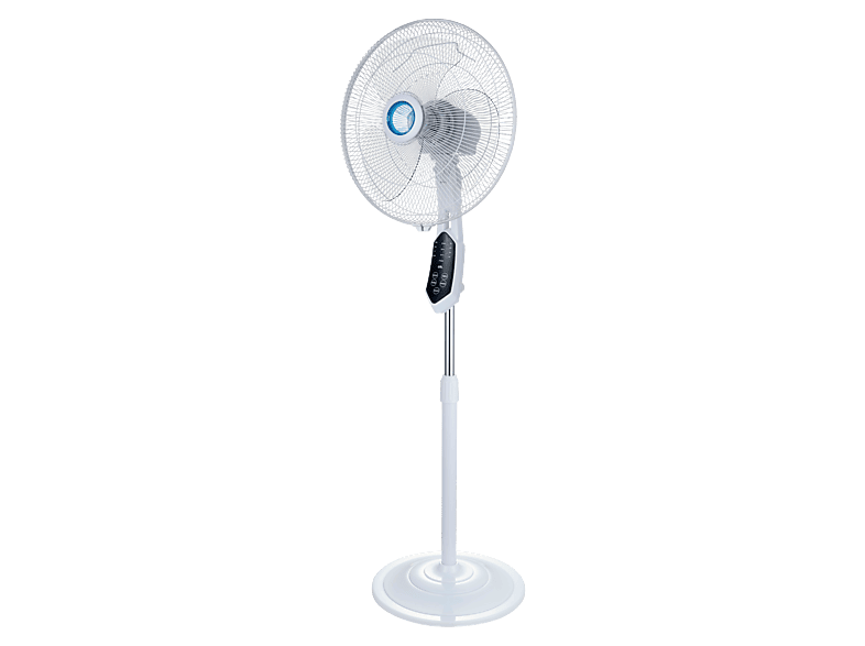 Ventilador de pie - ok. OTF 405526 ES, 55W, 3 Velocidades, Pie/Mesa/Pared, Oscilación, Altura Ajustable, Mando a distancia, Temporizador, Blanco