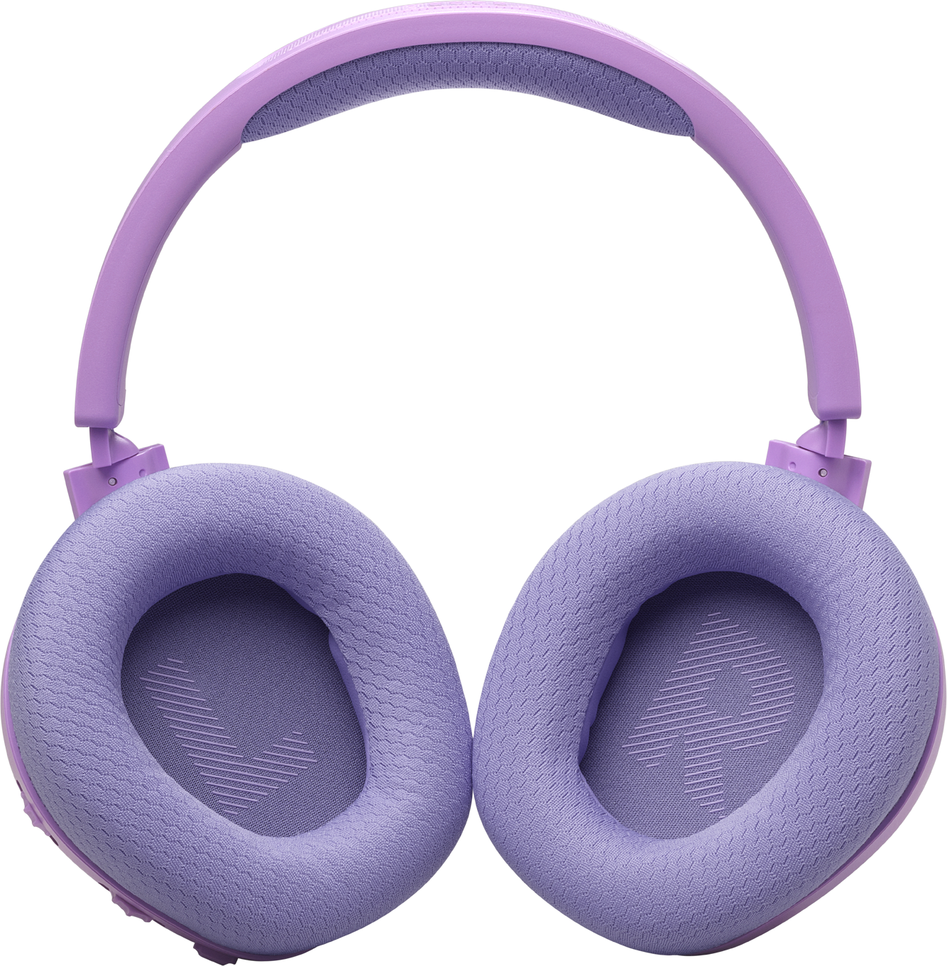 Cuffie viola con archetto e padiglioni imbottiti, su sfondo nero.