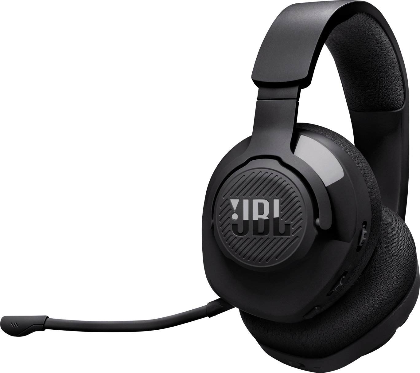 Cuffie JBL nere con microfono e padiglioni imbottiti, scatto studio.
