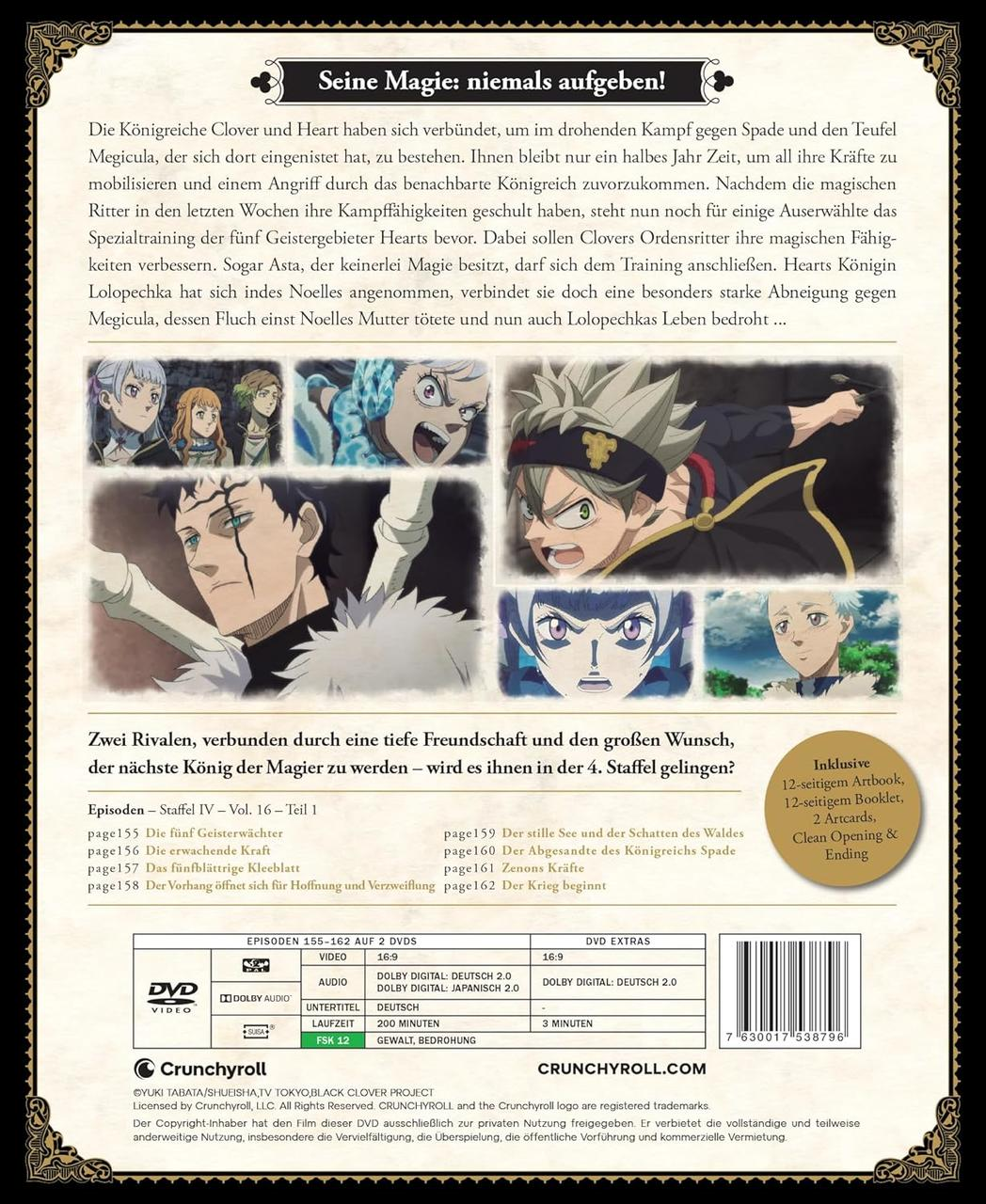 Anime-Cover mit Charakteren und Text. Enthält Episodenliste und DVD-Details.