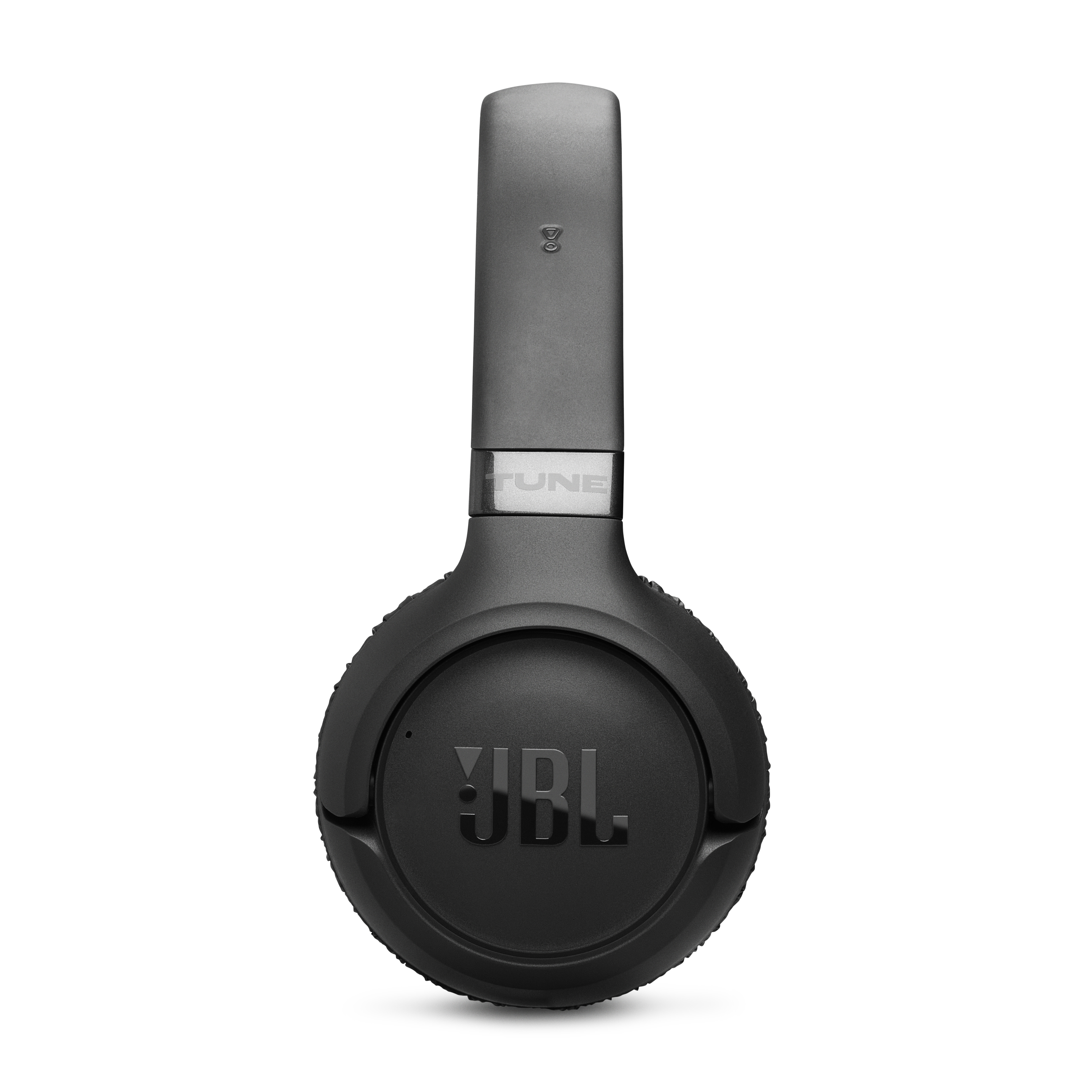 Schwarzer JBL Kopfhörer mit grauen Bügeln und silbernem Band mit der Aufschrift TUNE.
