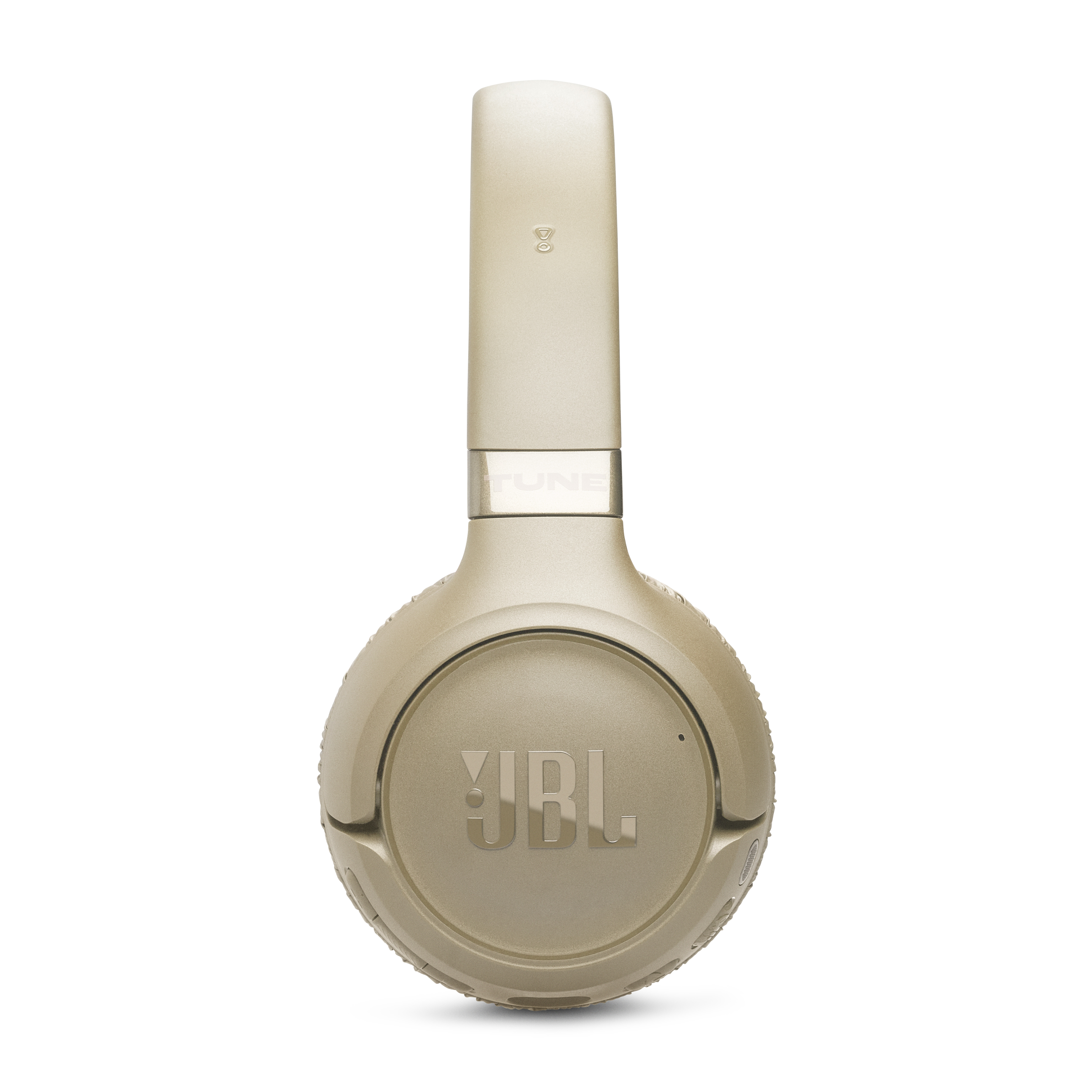 Goldene Kopfhörer mit JBL-Logo und "TUNE"-Schriftzug auf weißem Hintergrund.