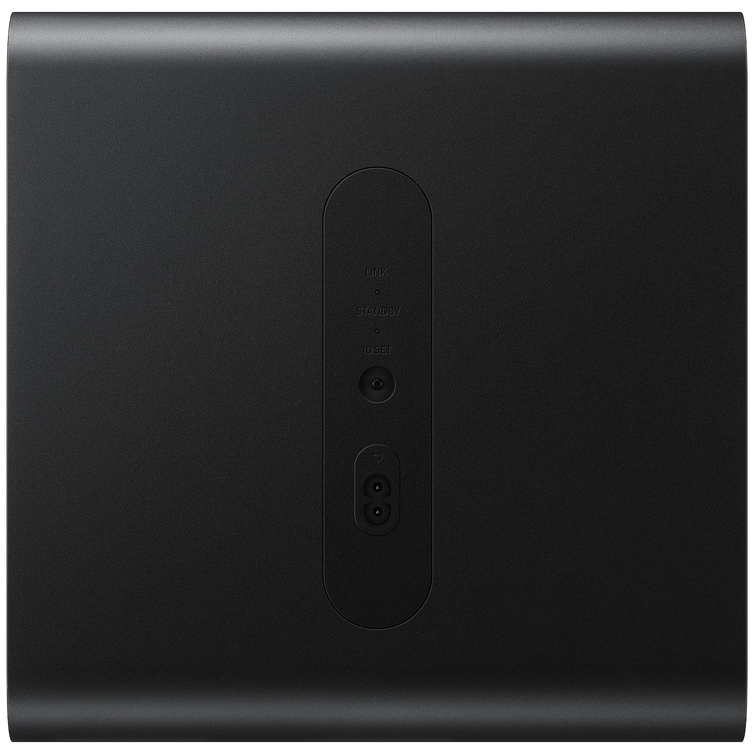 Back of a black device showing ports and labels for Link, Standby, and ID Set.