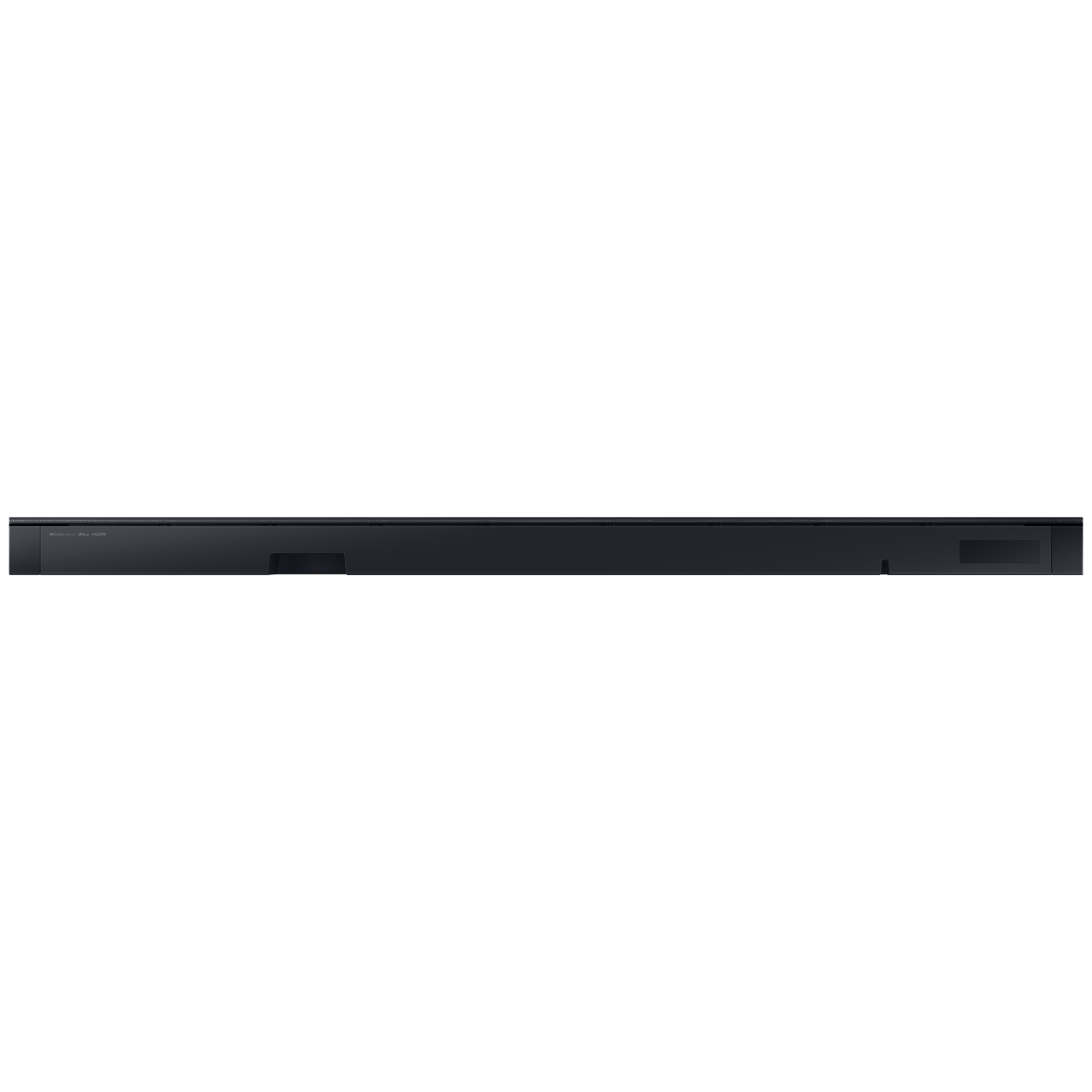 Black soundbar with Dolby Atmos and HDMI logo.