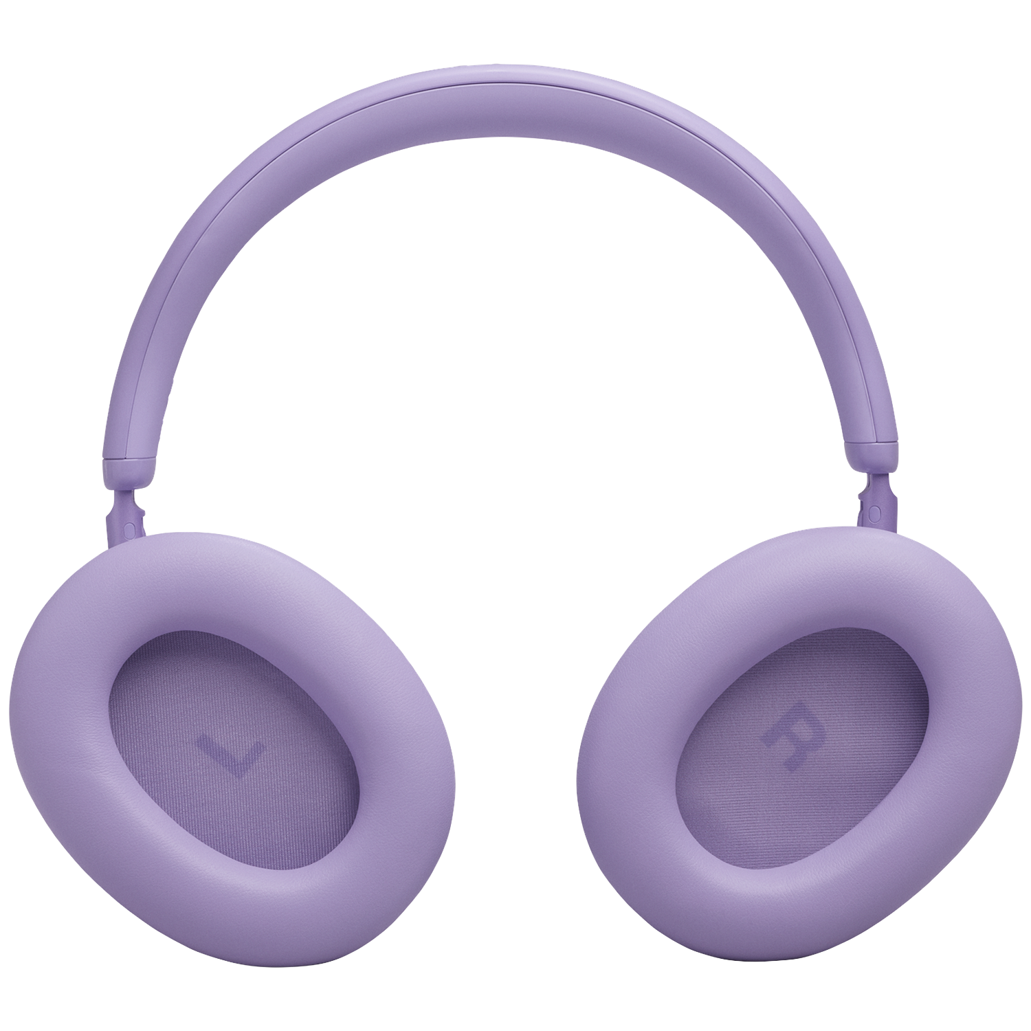 Purple over-ear headphones with cushioned earcups and a headband.