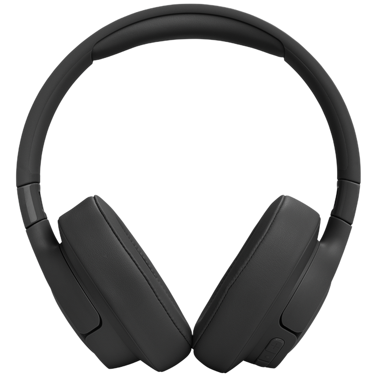 Zwarte over-ear koptelefoon met een gewatteerde hoofdband en oorschelpen.