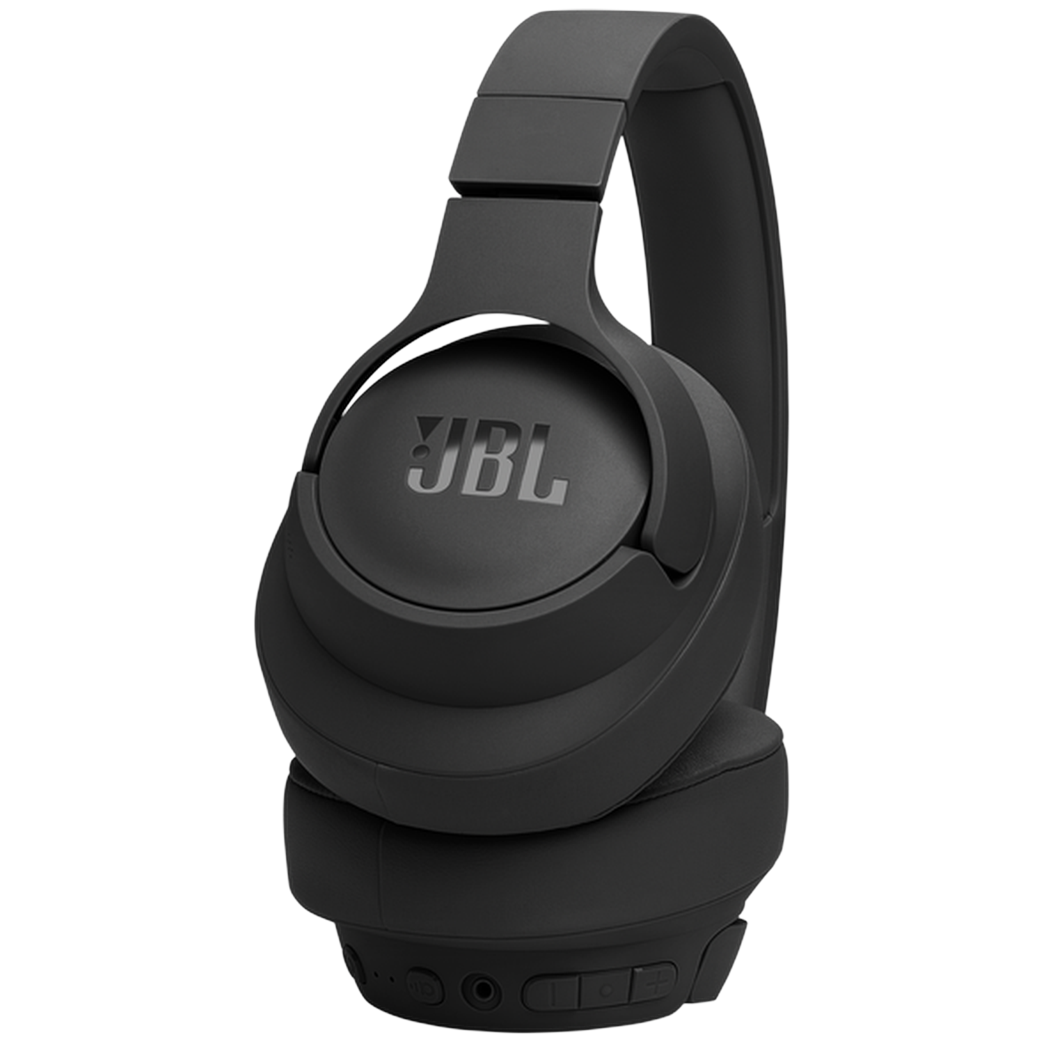 Zwarte JBL koptelefoon met hoofdband en oorkappen.