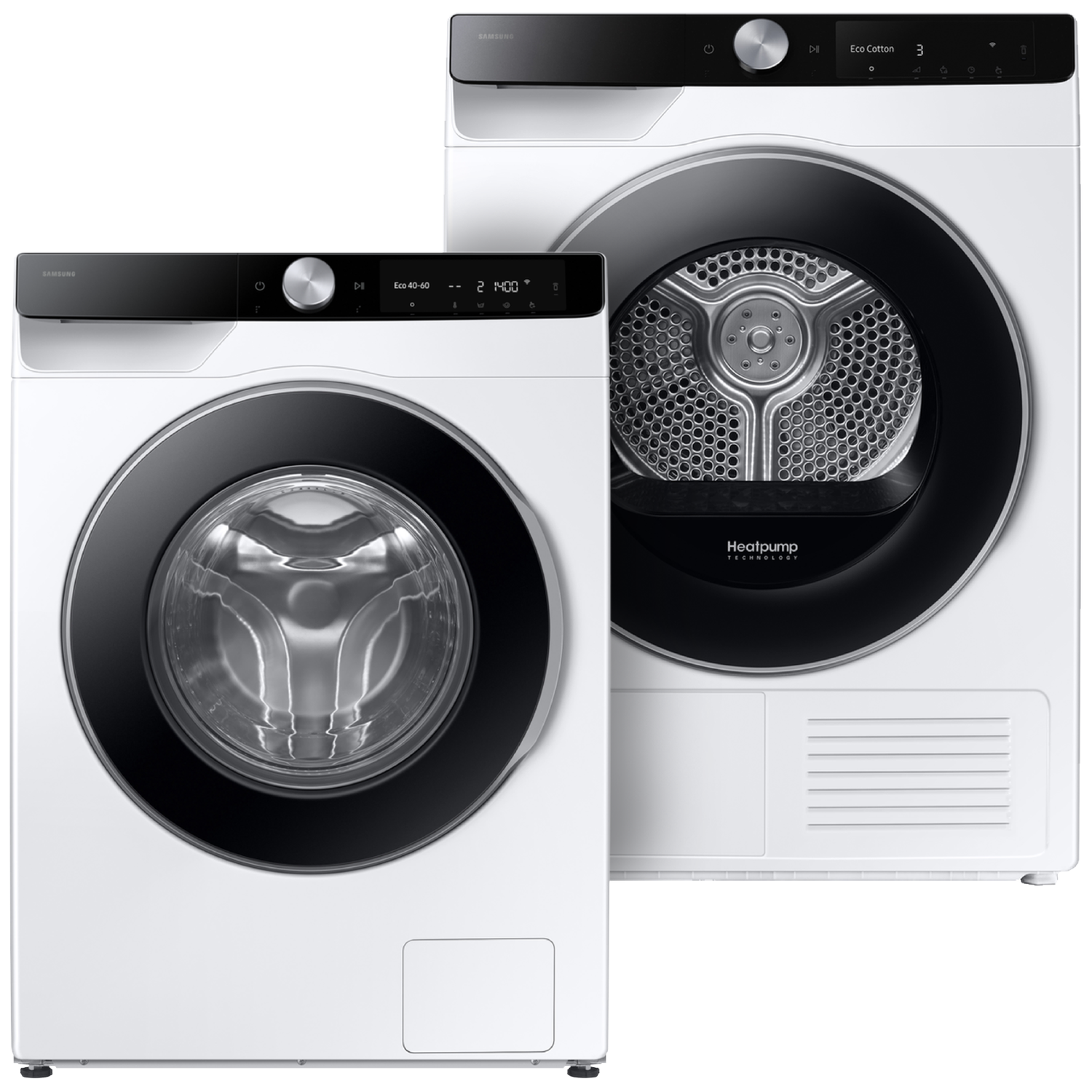 Samsung Ww90dg6u25lku3 6000-serie + Samsung Dv90dg6845lku3 Wasmachine Droger Bundel