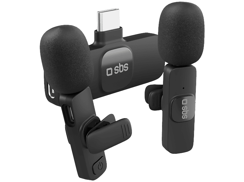 Sbs Kit de 2 Microphones Sans Fil avec Récepteur USB-C