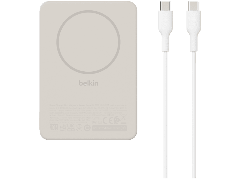 Belkin BoostCharge Slim Batterie Externe Magnétique 5000mAh 7.5W avec MagSafe