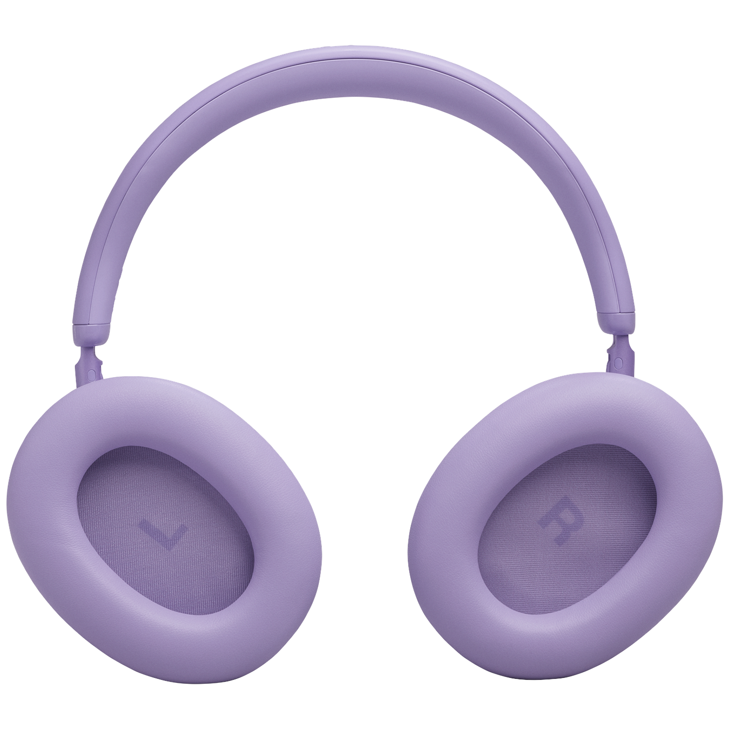 Casque violet supra-auriculaire avec coussinets rembourrés et arceau.