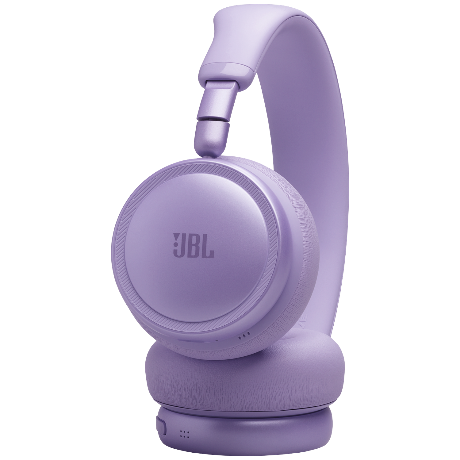 Purple JBL headphones with padded earcups and an adjustable headband.