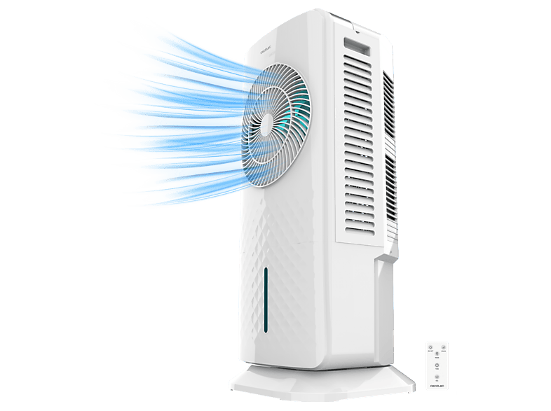 Climatizador evaporativo - Cecotec EnergySilence 3500 Cool Compact Smart, 3,5 L, Control táctil y mando a distancia, 3 velocidades, Blanco