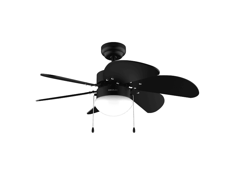 Ventilador de techo - Cecotec EnergySilence Aero 3600 Vision Full Black, 50 W, Motor cobre, 3 velocidades, 6 aspas y modo invierno/verano, Negro
